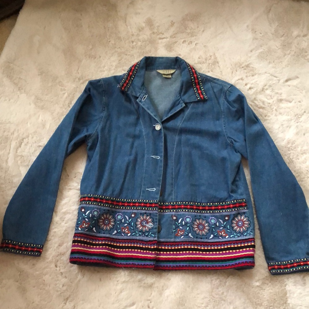 Teddi denim button up jacket
